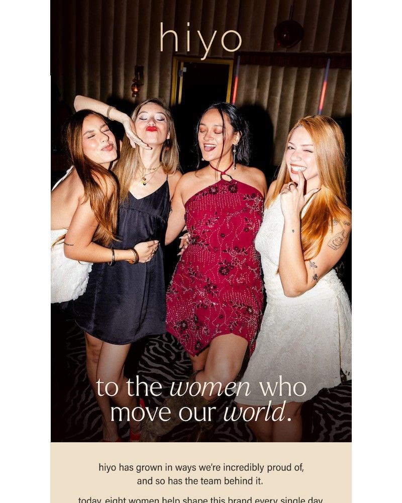 Screenshot of email sent to a hiyo Newsletter subscriber