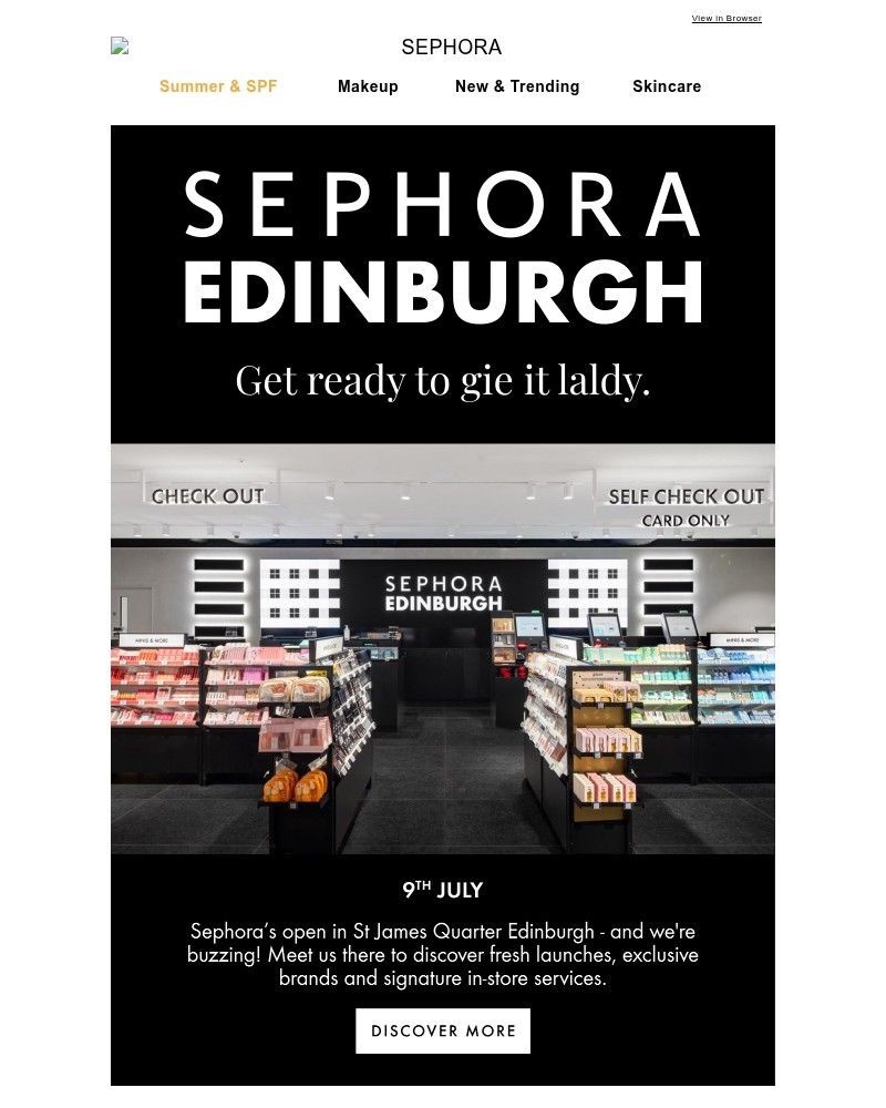 Screenshot of email sent to a Feelunique Newsletter subscriber