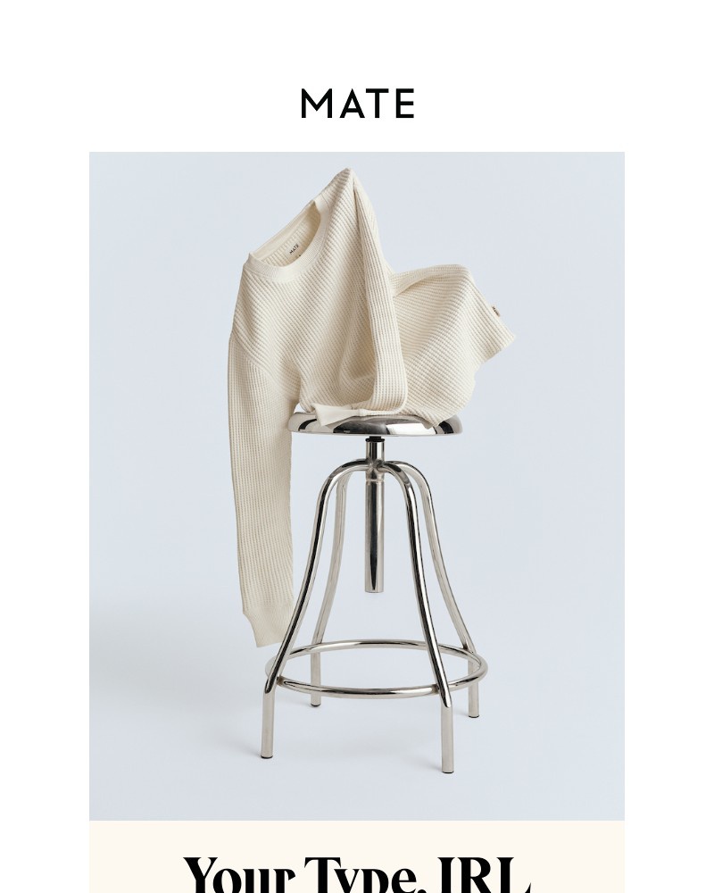 Screenshot of email sent to a MATE the Label Newsletter subscriber