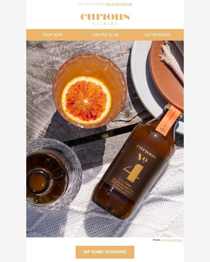 Screenshot of email sent to a Curious Elixirs Newsletter subscriber