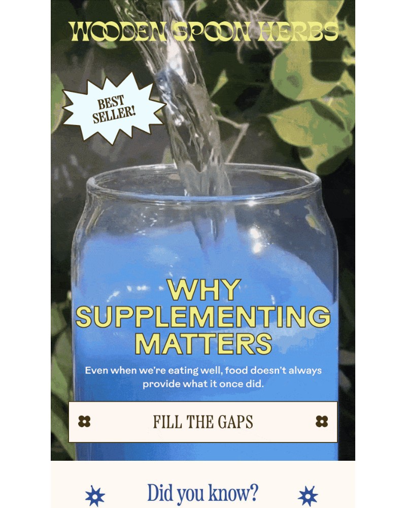 Screenshot of email sent to a Wooden Spoon Herbs Newsletter subscriber