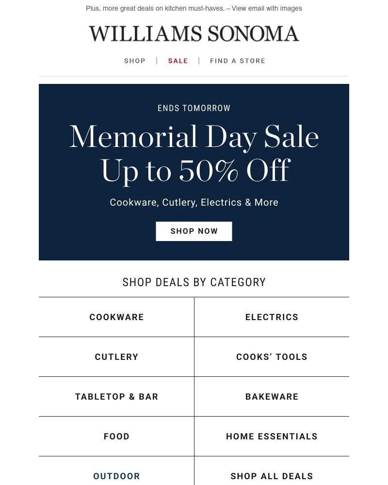 Screenshot of email with subject /media/emails/memorial-day-sale-up-to-50-off-cookware-cutlery-electrics-more-219276-cropped-d7d8efad.jpg