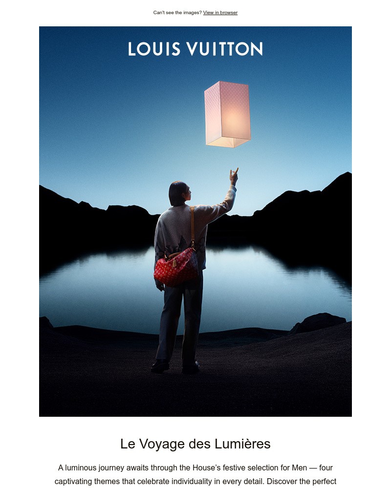 Screenshot of email sent to a Louis Vuitton Newsletter subscriber