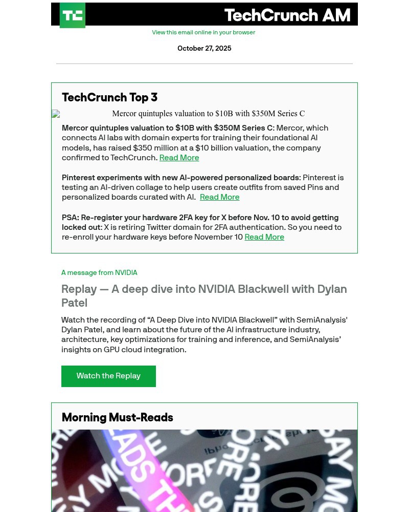 Screenshot of email with subject /media/emails/mercor-quintuples-valuation-to-10b-with-350m-series-c-de5c04-cropped-c466d994.jpg