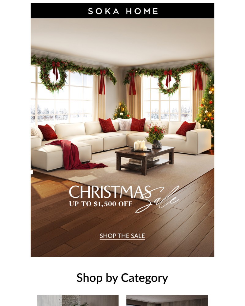 Screenshot of email sent to a Soka Home Newsletter subscriber