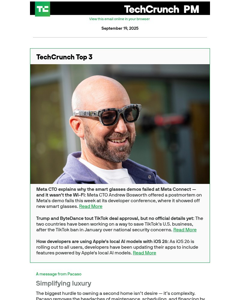 Screenshot of email with subject /media/emails/meta-cto-explains-why-the-smart-glasses-demos-failed-at-meta-connect-and-it-wasnt_8T22YzU.jpg