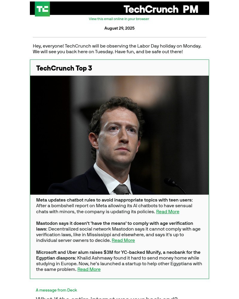 Screenshot of email with subject /media/emails/meta-updates-chatbot-rules-to-avoid-inappropriate-topics-with-teen-users-66e98d-c_cNBhPtC.jpg