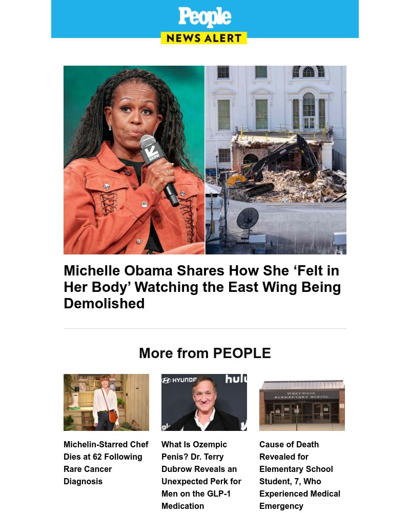 Screenshot of email with subject /media/emails/michelle-obama-shares-how-she-felt-in-her-body-watching-the-east-wing-being-demol_pp8xsTq.jpg
