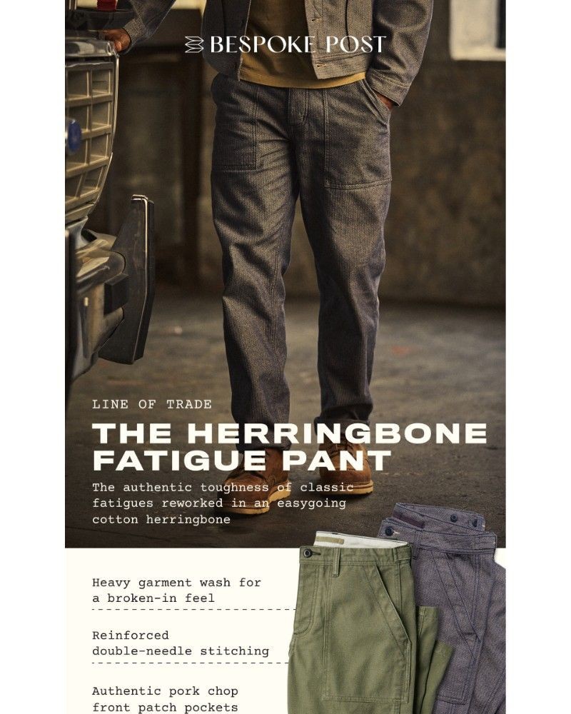 Screenshot of email with subject /media/emails/military-fatigue-pants-reissued-in-herringbone-5e0c1c-cropped-1af3cd0f.jpg