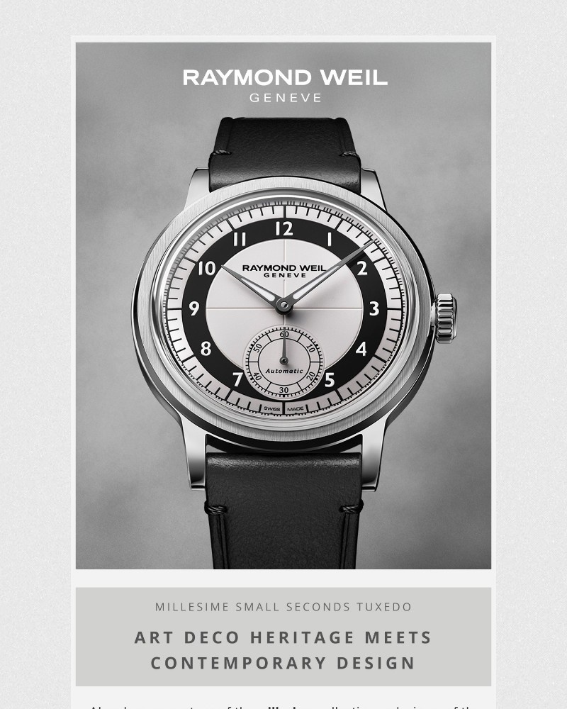 Screenshot of email sent to a Raymond Weil Registered user