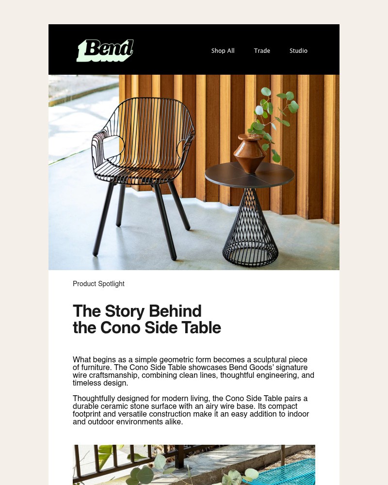 Screenshot of email sent to a Bend Newsletter subscriber
