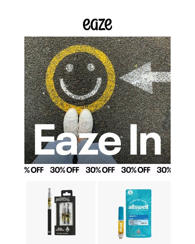 Screenshot of email sent to a Eaze Registered user