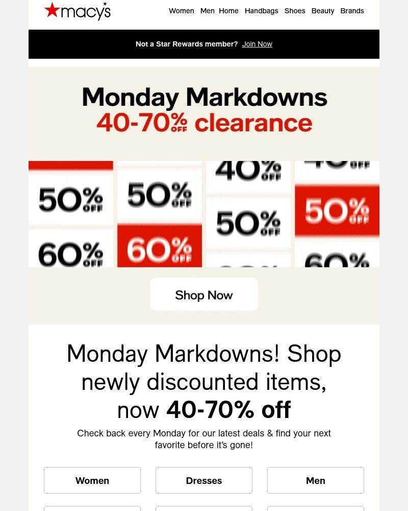 Screenshot of email with subject /media/emails/monday-markdowns-clearance-up-to-70-off-a467e2-cropped-99aa22ee.jpg