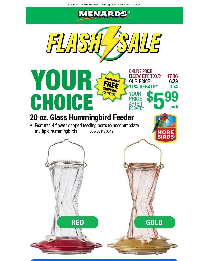 Screenshot of email with subject /media/emails/more-birds-glass-hummingbird-feeder-only-599-after-rebate-f2d54d-cropped-9aa544ec.jpg