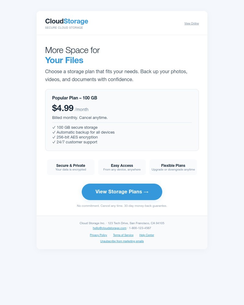 Screenshot of email sent to a Bonobos Newsletter subscriber