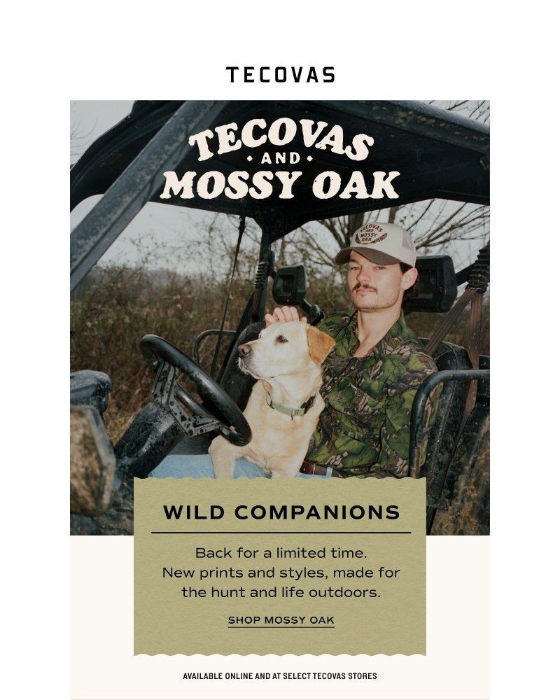 Screenshot of email sent to a Tecovas Newsletter subscriber