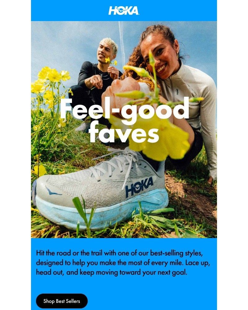 Screenshot of email sent to a Hoka Newsletter subscriber