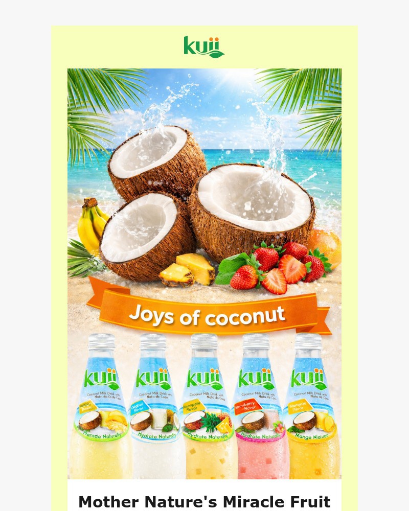 Screenshot of email sent to a Kuii Newsletter subscriber