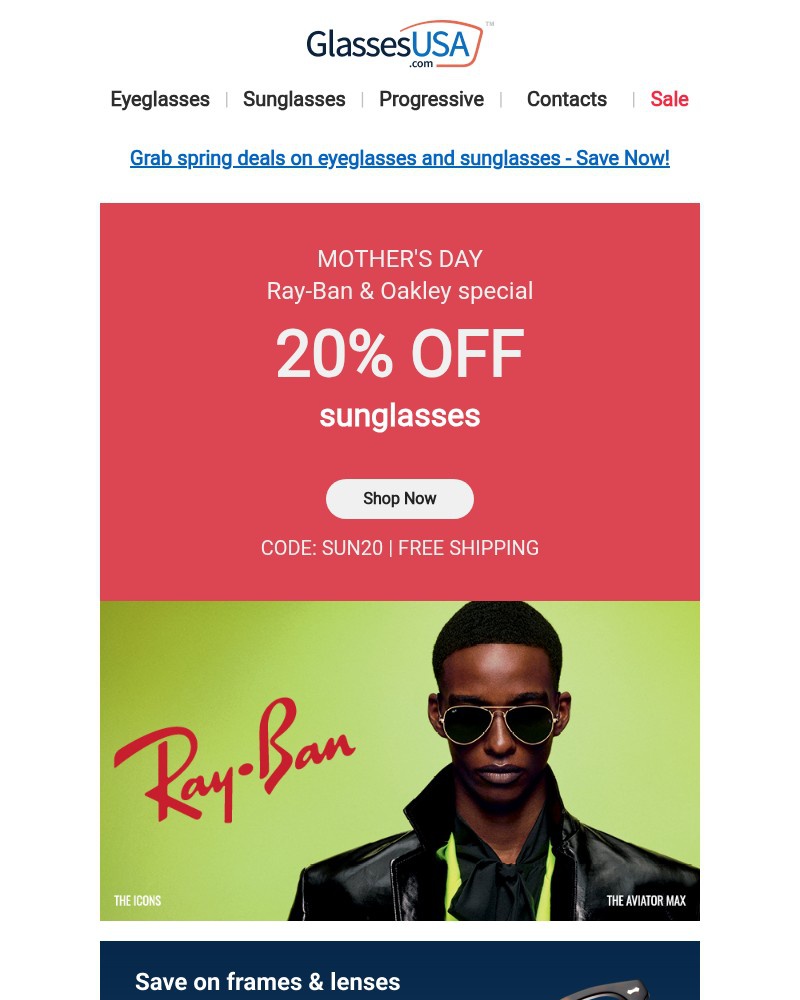 Screenshot of email with subject /media/emails/mothers-day-deals-on-ray-ban-oakley-shades-1a8cc4-cropped-c6343835.jpg
