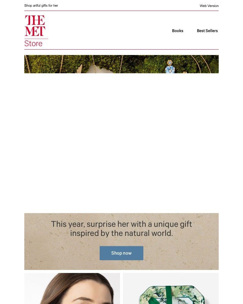 Screenshot of email sent to a The Metropolitan Museum of Art (The Met) Newsletter subscriber