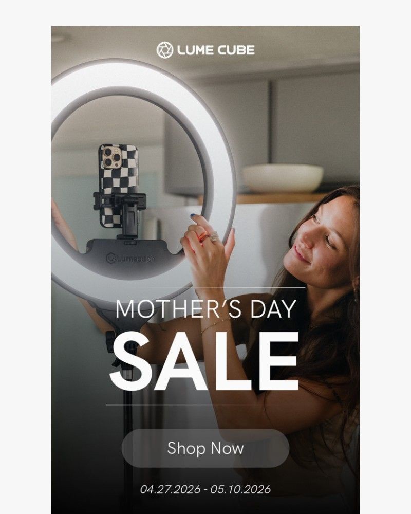 Screenshot of email sent to a Lume Cube Newsletter subscriber