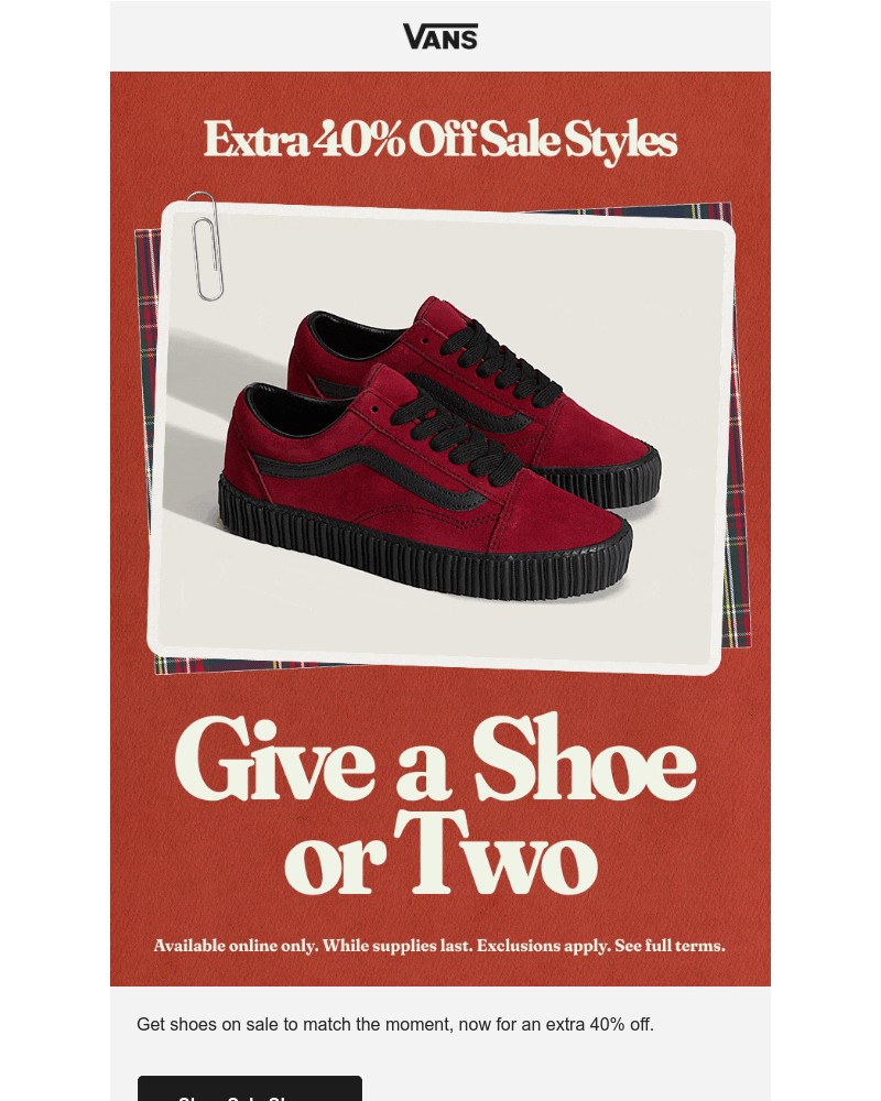 Screenshot of email with subject /media/emails/must-have-shoes-at-an-extra-40-off-8667ce-cropped-f522c736.jpg
