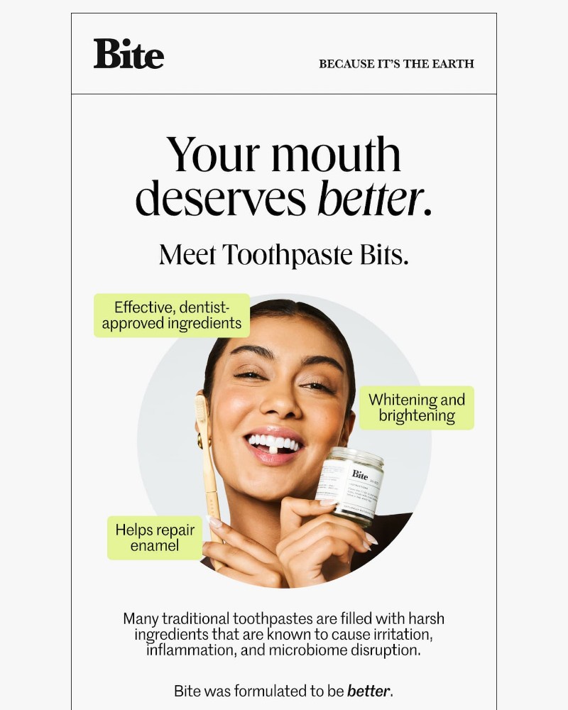 Screenshot of email sent to a Bite Course customer