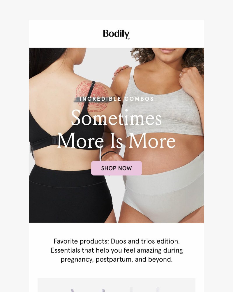 Screenshot of email sent to a Bodily Newsletter subscriber