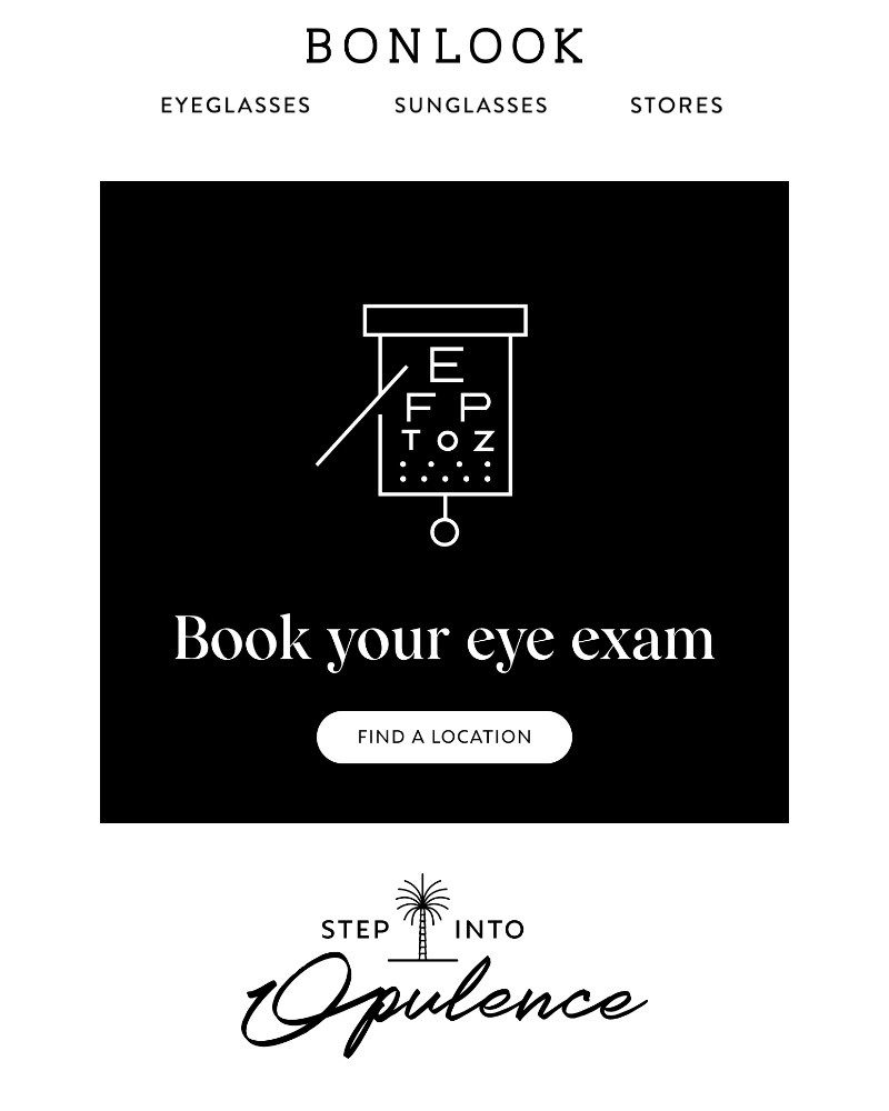 Screenshot of email sent to a Bonlook Newsletter subscriber