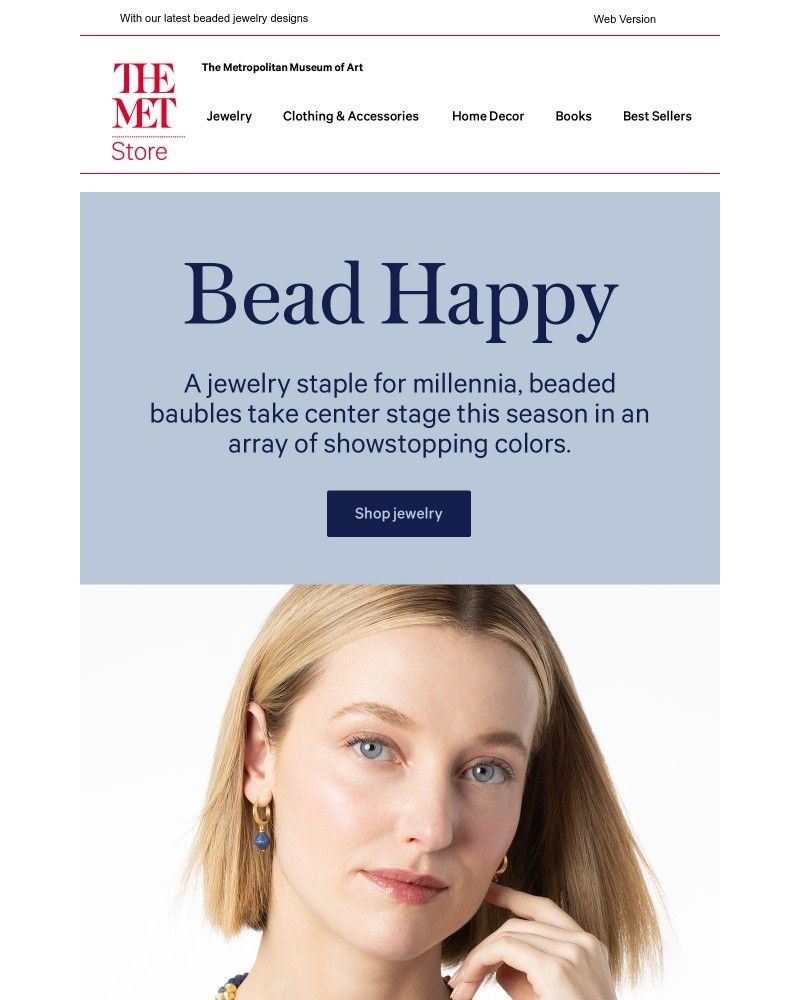 Screenshot of email sent to a The Metropolitan Museum of Art (The Met) Newsletter subscriber