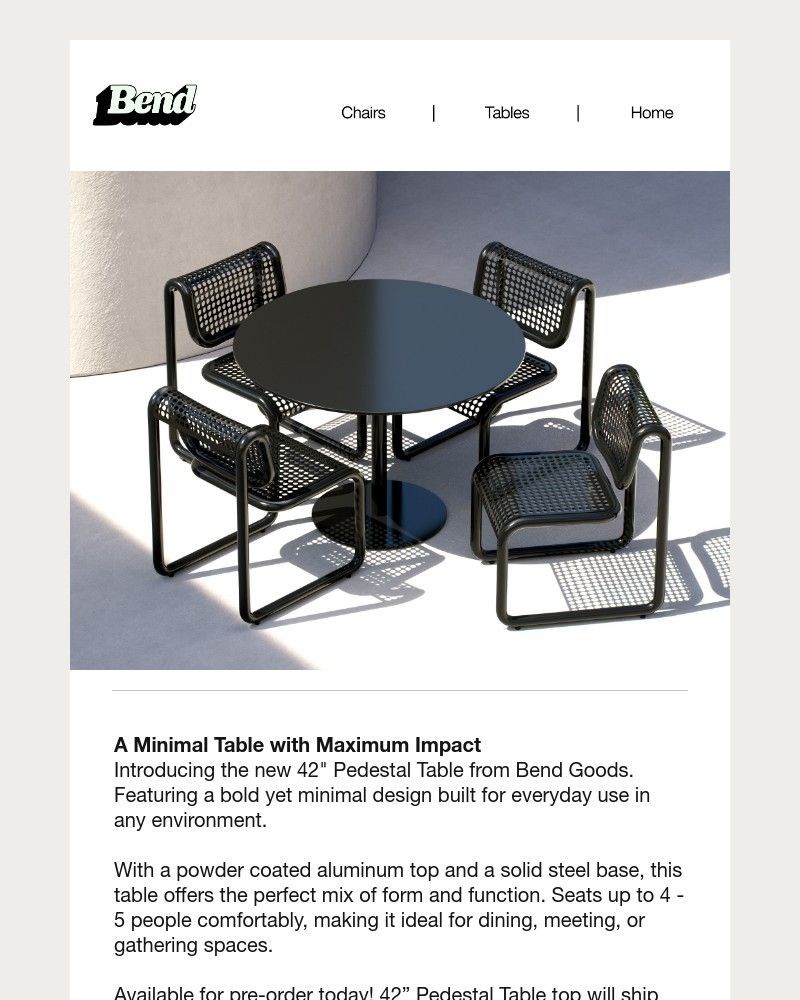 Screenshot of email with subject /media/emails/new-42-pedestal-table-available-for-pre-order-dec7b6-cropped-f9eb28c0.jpg