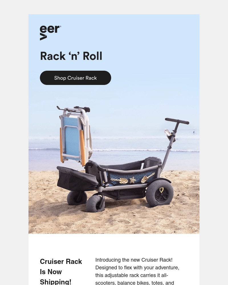 Screenshot of email sent to a Veer Newsletter subscriber