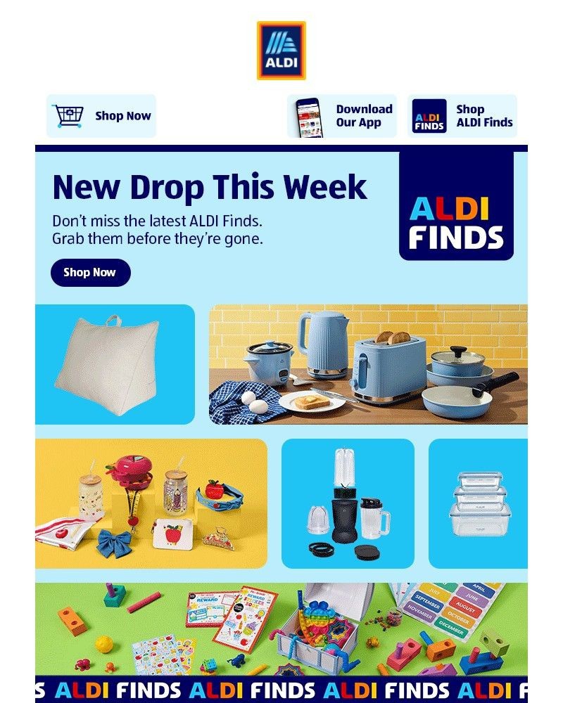 Screenshot of email sent to a Aldi Newsletter subscriber