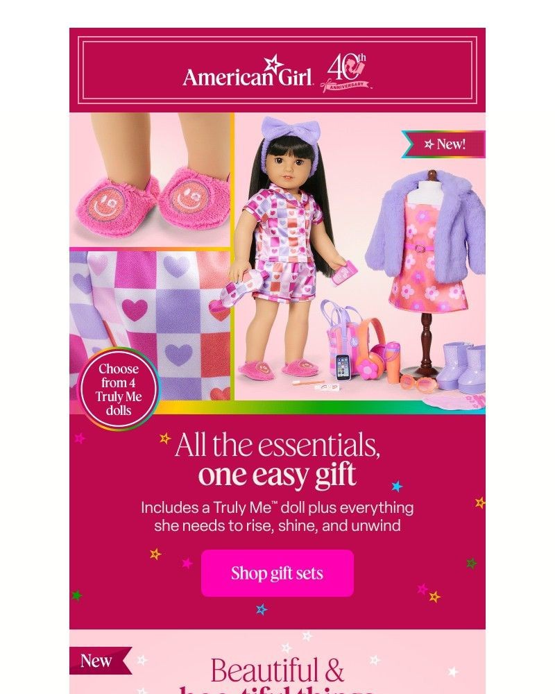 Screenshot of email sent to a American Girl Newsletter subscriber