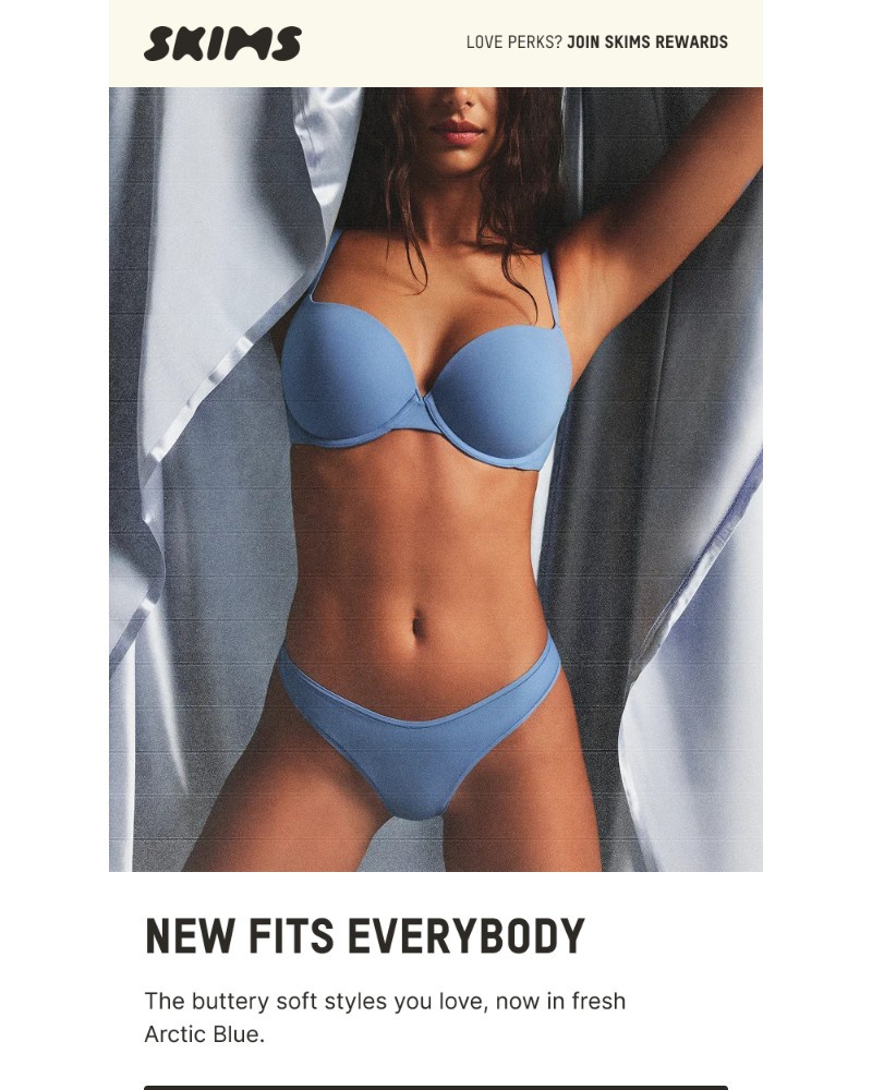 Screenshot of email sent to a Skims Newsletter subscriber