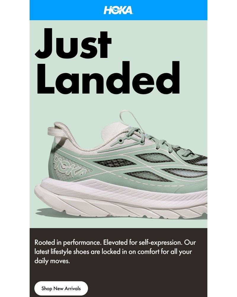 Screenshot of email sent to a Hoka Newsletter subscriber