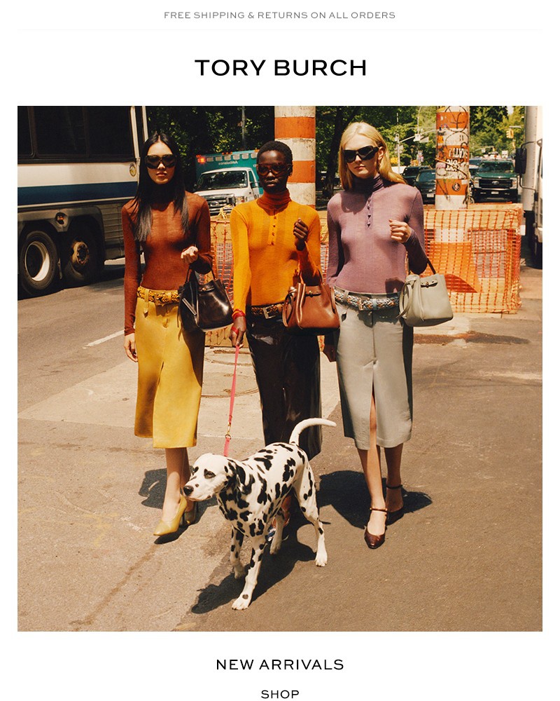 Screenshot of email sent to a Tory Burch Newsletter subscriber