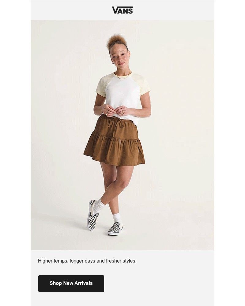 Screenshot of email sent to a Vans Registered user