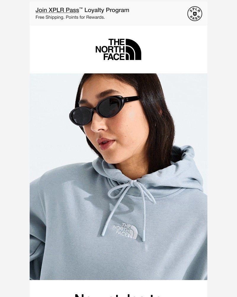 Screenshot of email sent to a The North Face Newsletter subscriber