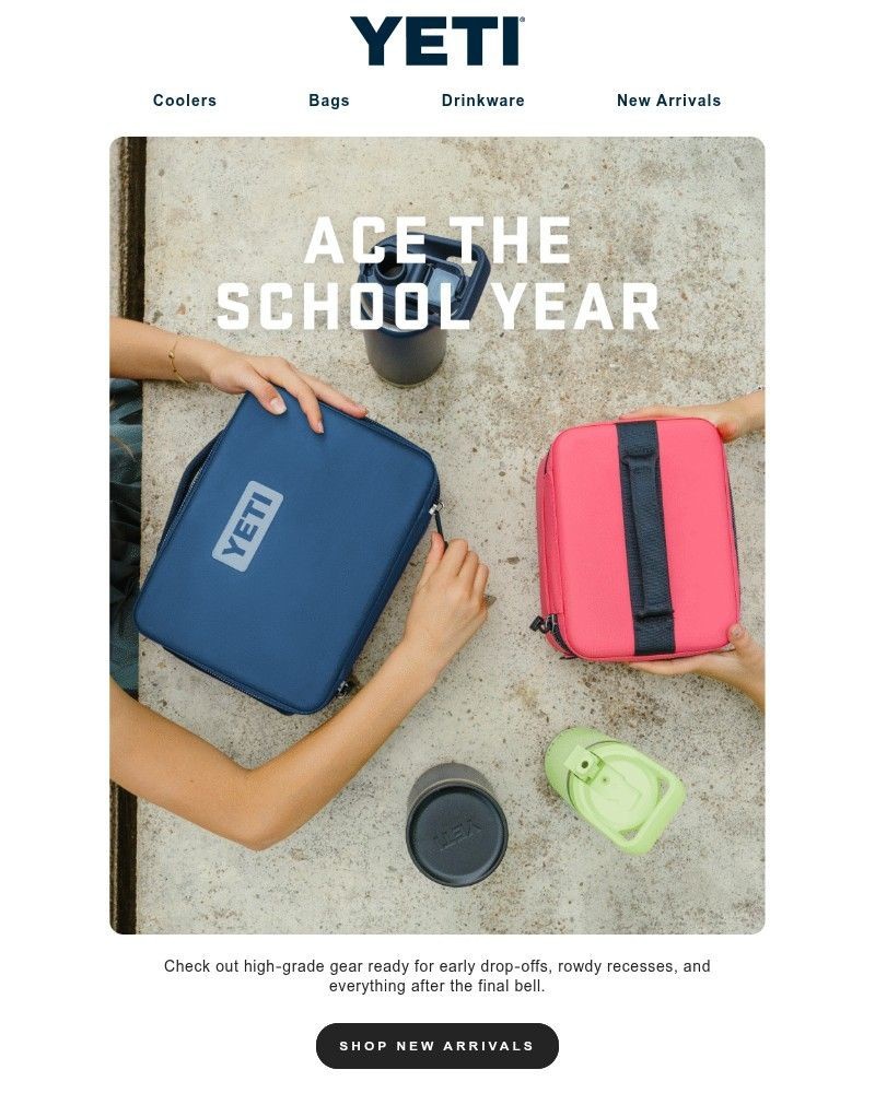 Screenshot of email sent to a Yeti Newsletter subscriber