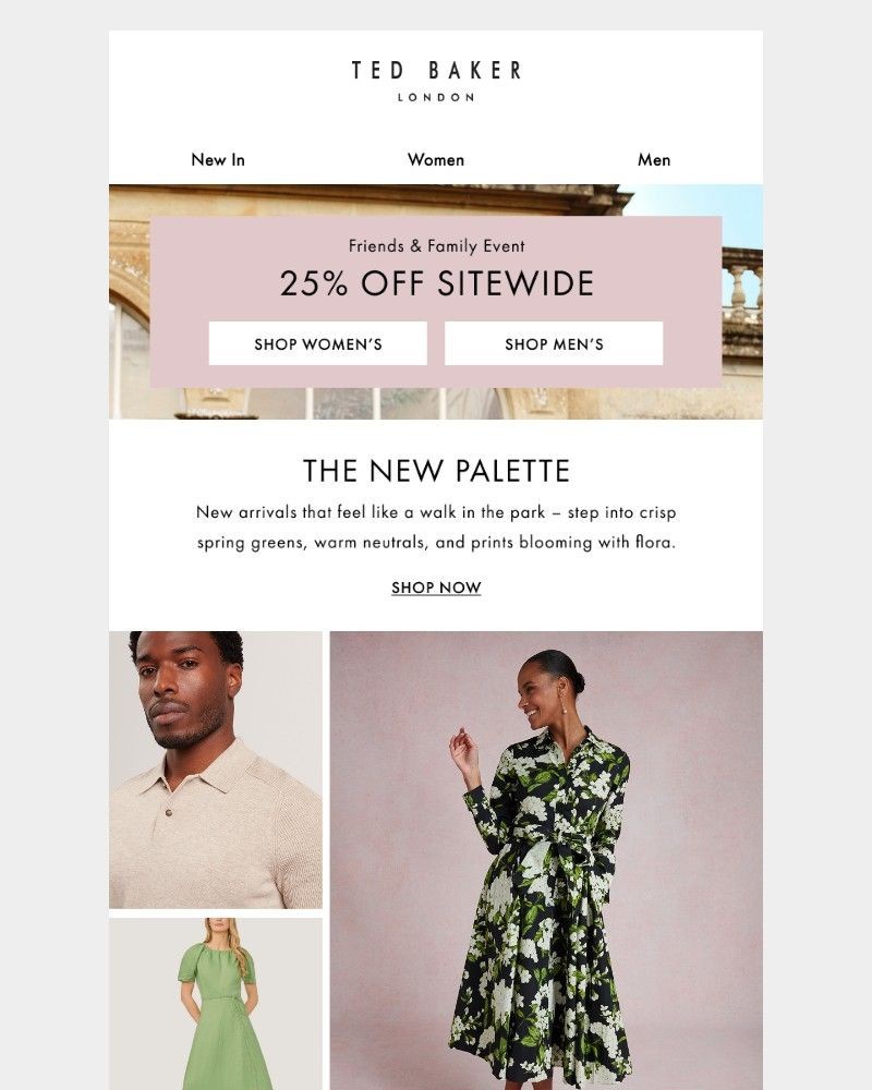 Screenshot of email sent to a Ted Baker Newsletter subscriber
