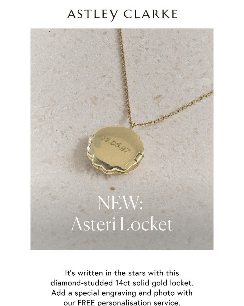 Screenshot of email sent to a Astley Clarke Newsletter subscriber