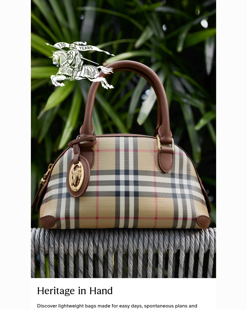 Screenshot of email sent to a Burberry Newsletter subscriber