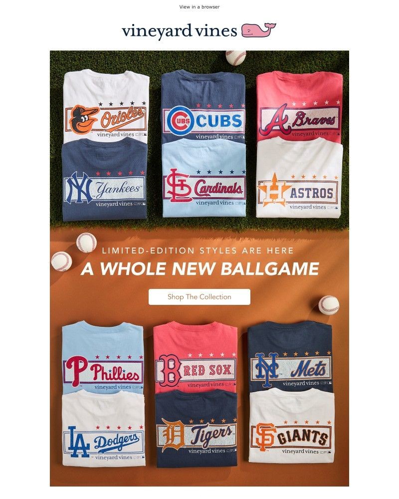 Screenshot of email sent to a Vineyard Vines Newsletter subscriber