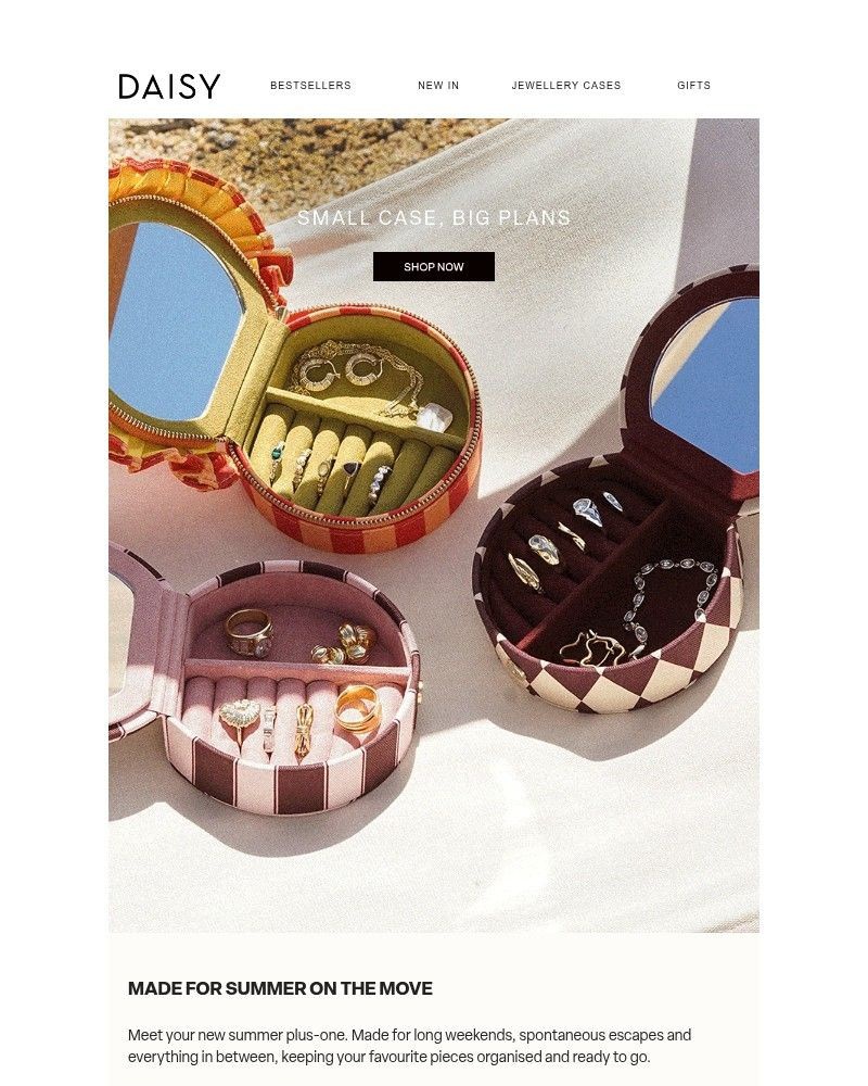 Screenshot of email sent to a Daisy Jewellery Newsletter subscriber