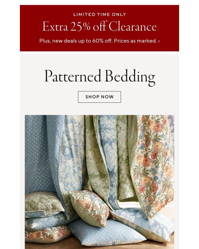 Screenshot of email with subject /media/emails/new-deals-added-enjoy-extra-25-off-clearance-printed-patterned-bedding-2cd3af-cro_Cz8IDw6.jpg