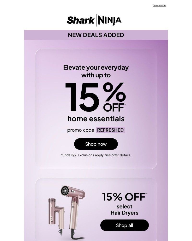 Screenshot of email sent to a Shark Newsletter subscriber