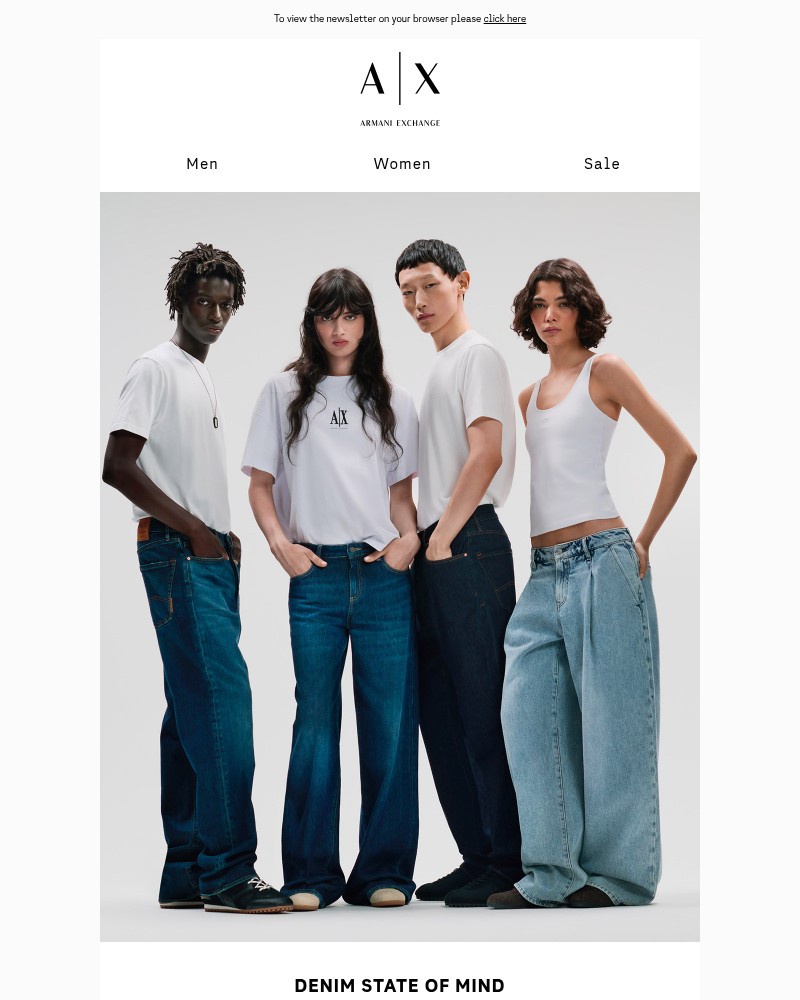 Screenshot of email sent to a Armani Newsletter subscriber