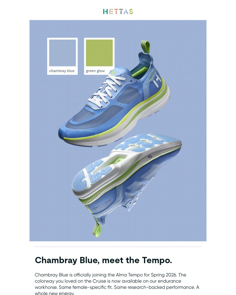 Screenshot of email sent to a Hettas Newsletter subscriber