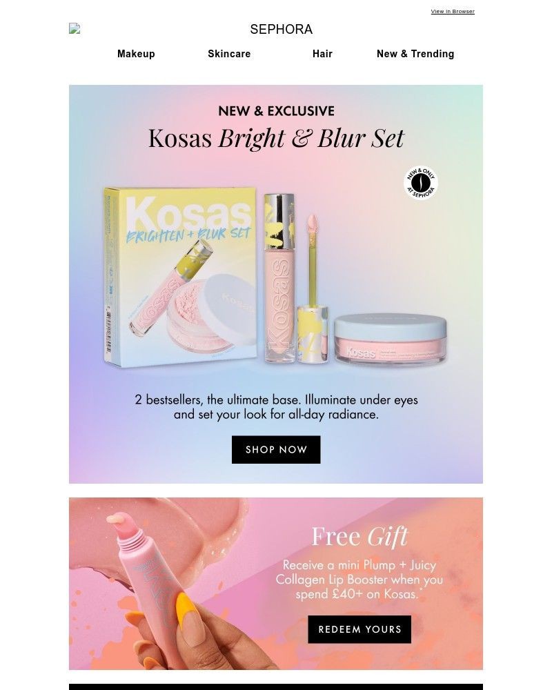 Screenshot of email sent to a Feelunique Newsletter subscriber